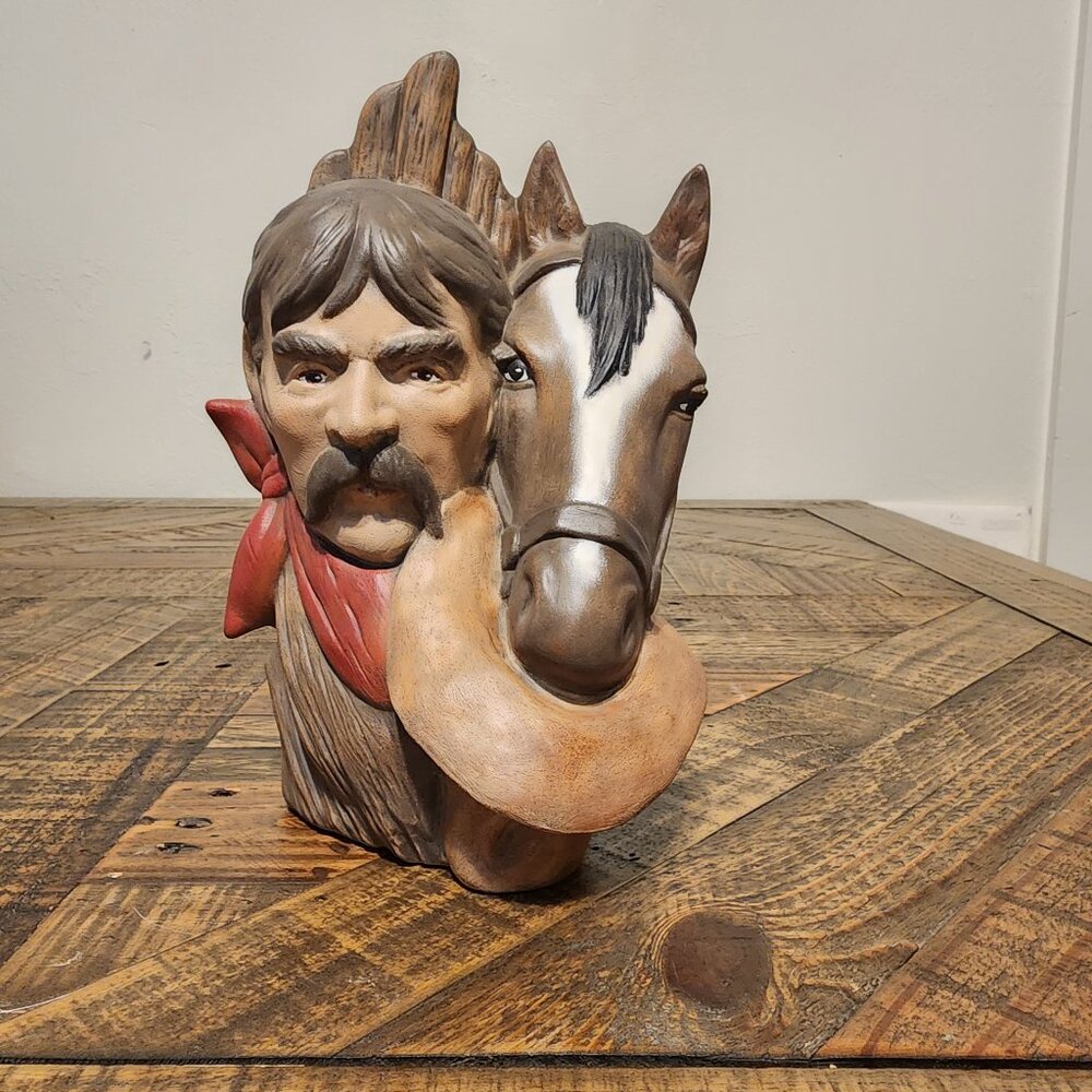 Western Decor - Cowboy and Horse Ceramic Decor